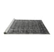 Sideview of Machine Washable Oriental Gray Industrial Rug, wshurb1586gry