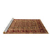 Sideview of Machine Washable Oriental Brown Industrial Rug, wshurb1586brn