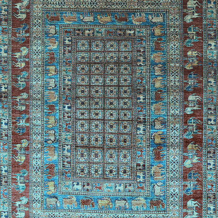 Oriental Light Blue Industrial Rug, urb1586lblu