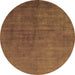 Round Oriental Orange Industrial Rug, urb1587org