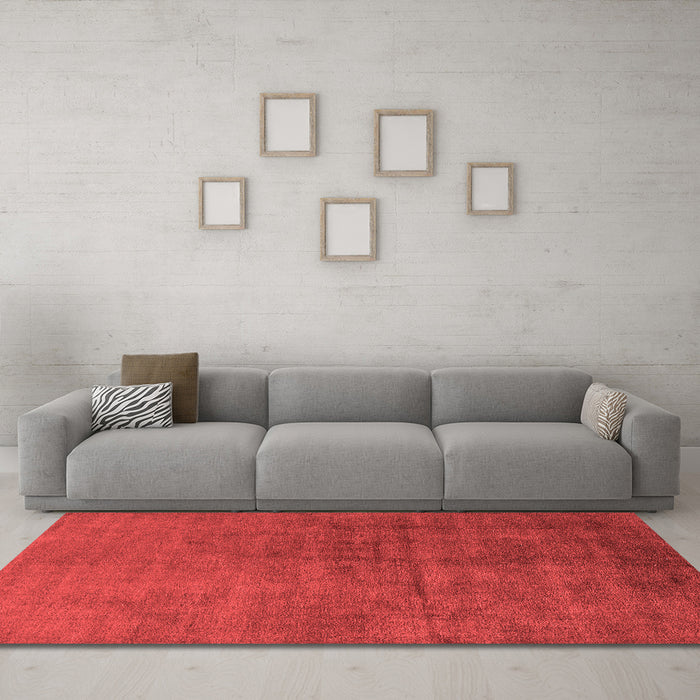 Industrial Red Washable Rugs