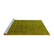 Sideview of Machine Washable Oriental Yellow Industrial Rug, wshurb1587yw