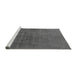 Sideview of Machine Washable Oriental Gray Industrial Rug, wshurb1587gry