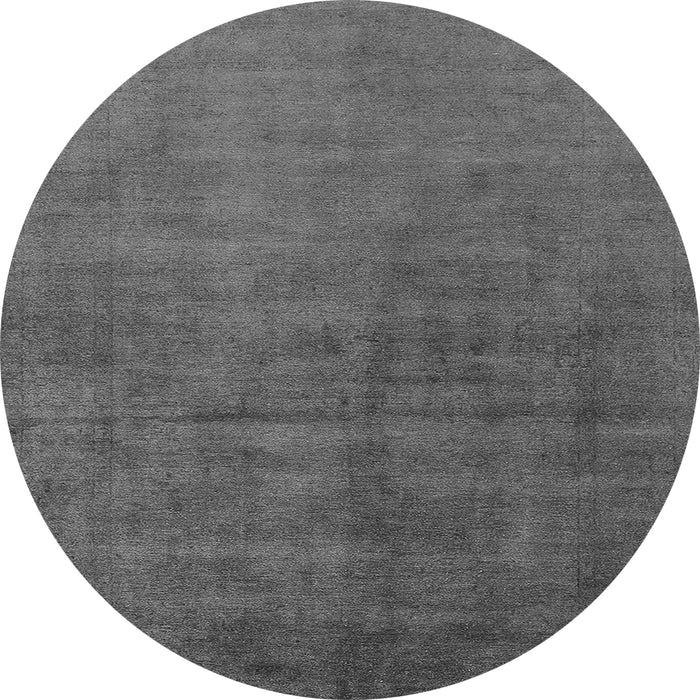 Round Oriental Gray Industrial Rug, urb1587gry
