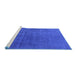 Sideview of Machine Washable Oriental Blue Industrial Rug, wshurb1587blu