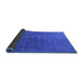 Sideview of Oriental Blue Industrial Rug, urb1587blu