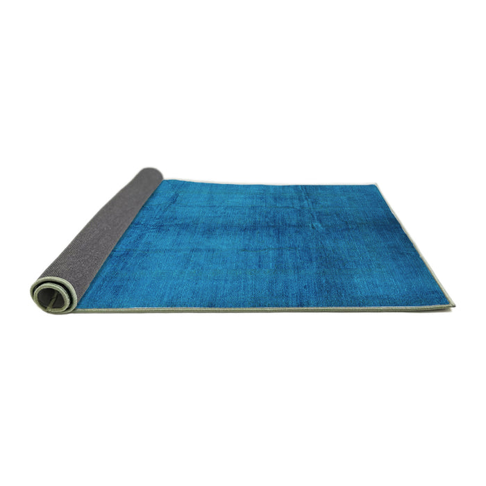 Sideview of Oriental Turquoise Industrial Rug, urb1588turq
