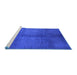 Sideview of Machine Washable Oriental Blue Industrial Rug, wshurb1588blu