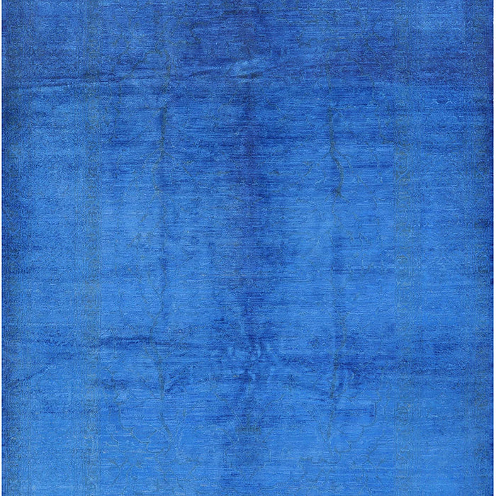 Machine Washable Industrial Modern Neon Blue Rug, wshurb1588