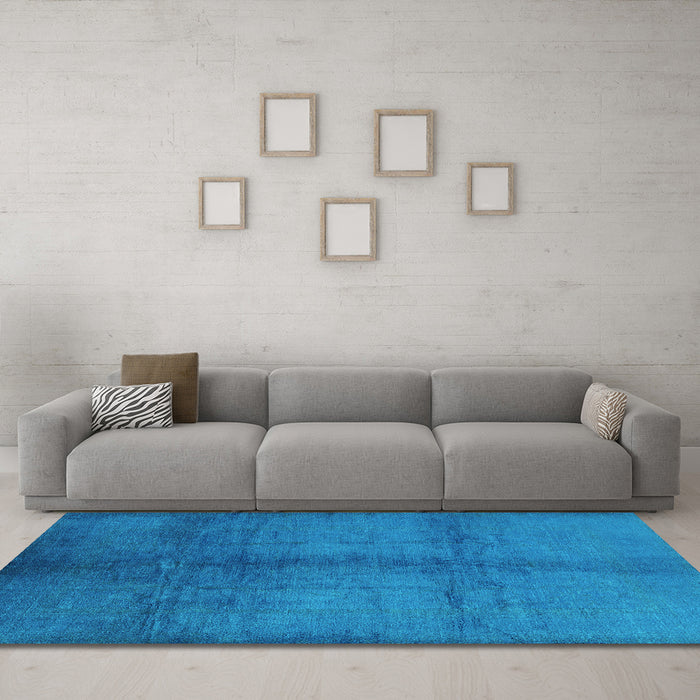 Machine Washable Oriental Turquoise Industrial Area Rugs in a Living Room,, wshurb1588turq