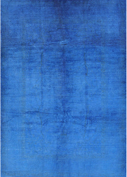 Mid-Century Modern Neon Blue Oriental Rug, urb1588