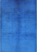 Mid-Century Modern Neon Blue Oriental Rug, urb1588