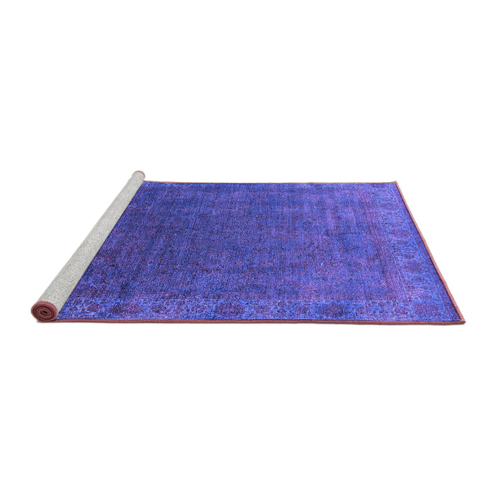 Sideview of Machine Washable Oriental Purple Industrial Area Rugs, wshurb1589pur