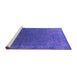 Sideview of Machine Washable Oriental Purple Industrial Area Rugs, wshurb1589pur