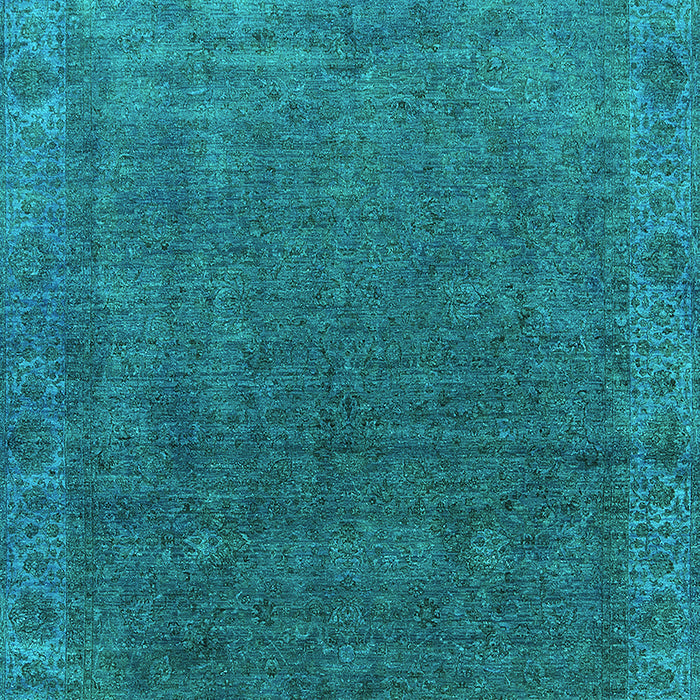 Machine Washable Oriental Turquoise Industrial Area Rugs, wshurb1589turq