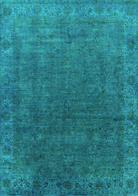 Oriental Turquoise Industrial Rug, urb1589turq