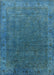 Mid-Century Modern Blue Ivy Blue Oriental Rug, urb1589