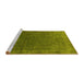 Sideview of Machine Washable Oriental Yellow Industrial Rug, wshurb1589yw