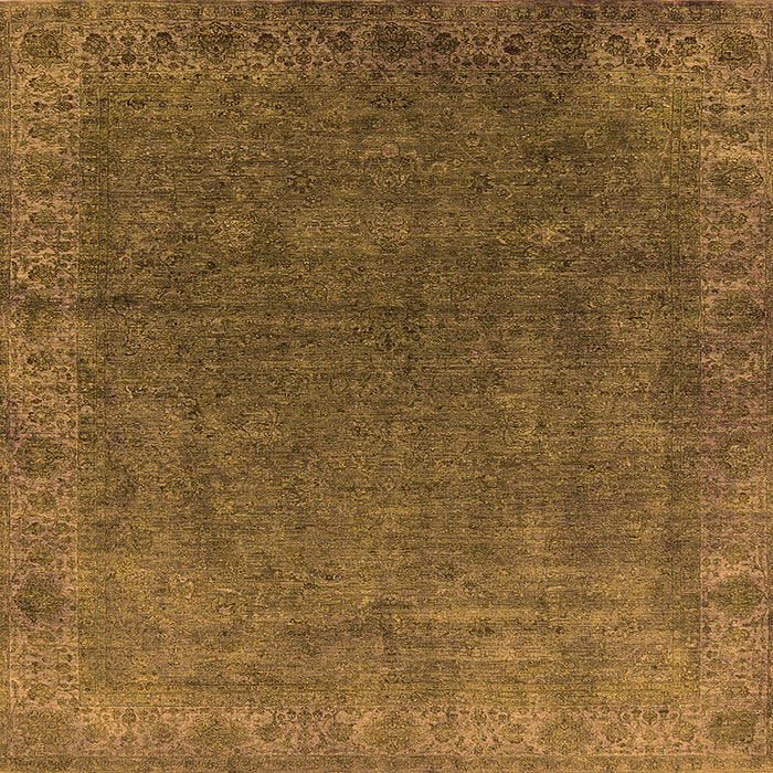 Square Oriental Orange Industrial Rug, urb1589org