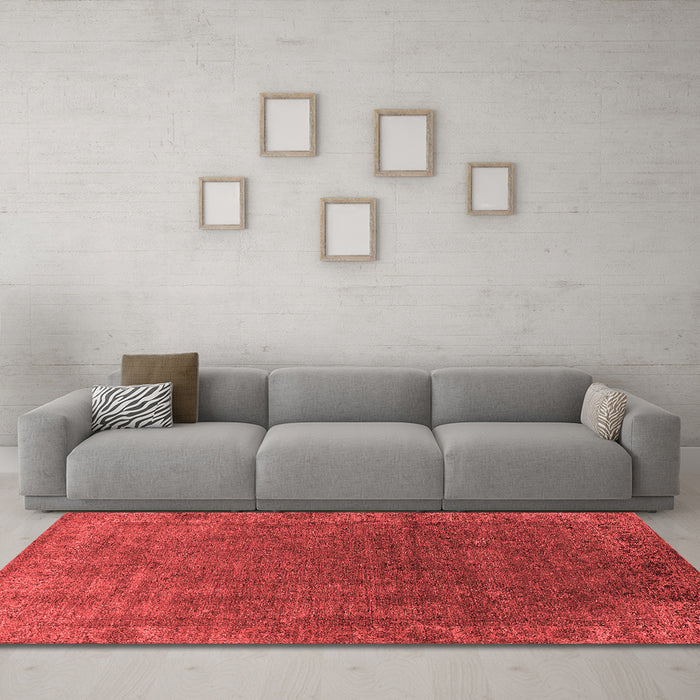 Industrial Red Washable Rugs