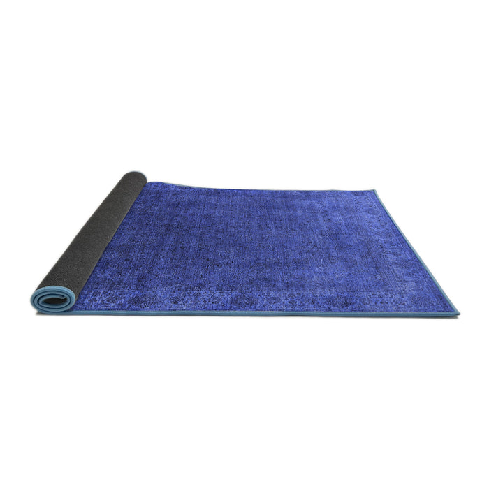 Sideview of Oriental Blue Industrial Rug, urb1589blu