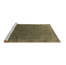 Sideview of Machine Washable Oriental Brown Industrial Rug, wshurb1589brn