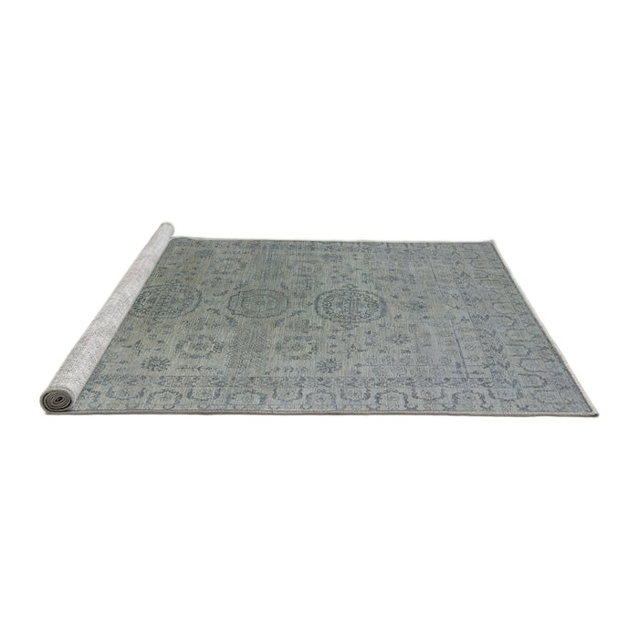 Sideview of Machine Washable Industrial Modern Grey Gray Rug, wshurb1590