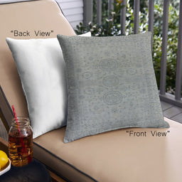 Front View of Mid-Century Modern Urban Square Grey Gray Throw Pillow, 18 inch by 18 inch, pwurb1590