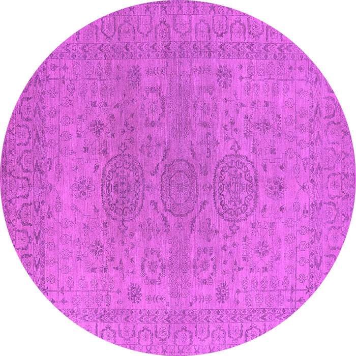 Round Oriental Pink Industrial Rug, urb1590pnk