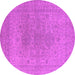 Round Oriental Pink Industrial Rug, urb1590pnk