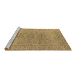 Sideview of Machine Washable Oriental Brown Industrial Rug, wshurb1590brn