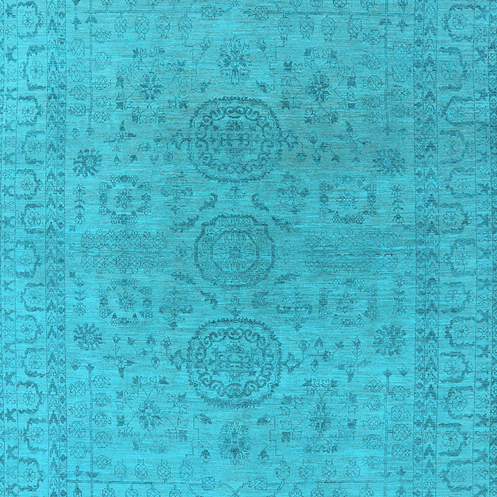 Machine Washable Oriental Light Blue Industrial Rug, wshurb1590lblu