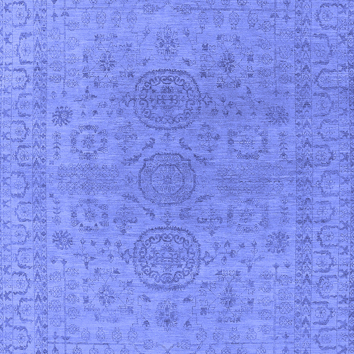 Machine Washable Oriental Blue Industrial Rug, wshurb1590blu