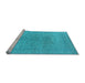 Sideview of Machine Washable Oriental Light Blue Industrial Rug, wshurb1590lblu