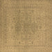 Square Oriental Brown Industrial Rug, urb1590brn