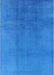 Mid-Century Modern Neon Blue Oriental Rug, urb1591