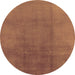 Round Oriental Orange Industrial Rug, urb1591org