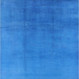 Square Mid-Century Modern Neon Blue Oriental Rug, urb1591