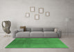 Machine Washable Oriental Emerald Green Industrial Area Rugs in a Living Room,, wshurb1591emgrn