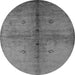 Round Oriental Gray Industrial Rug, urb1592gry