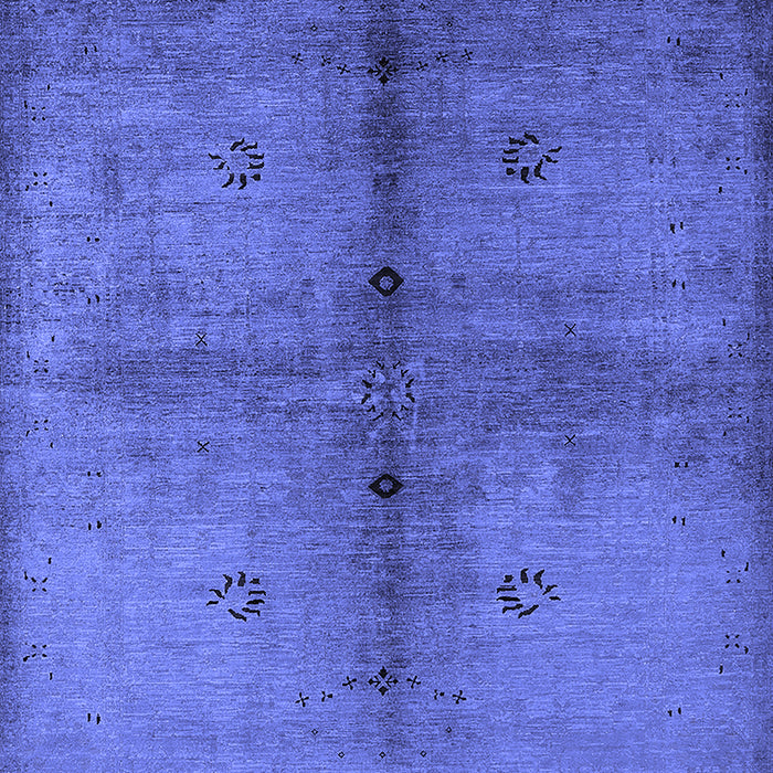 Machine Washable Oriental Blue Industrial Rug, wshurb1592blu