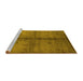 Sideview of Machine Washable Oriental Yellow Industrial Rug, wshurb1592yw