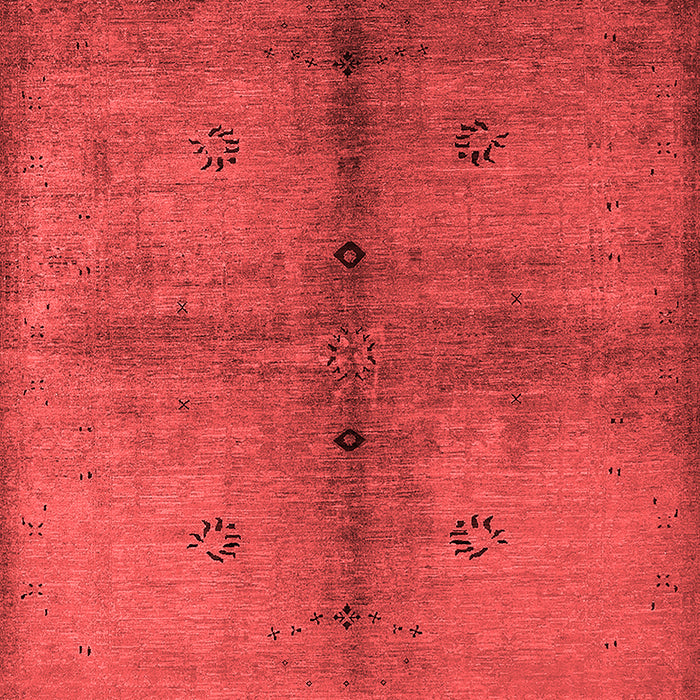 Machine Washable Oriental Red Industrial Rug, wshurb1592red