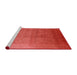 Sideview of Machine Washable Industrial Modern Fire Red Rug, wshurb1593