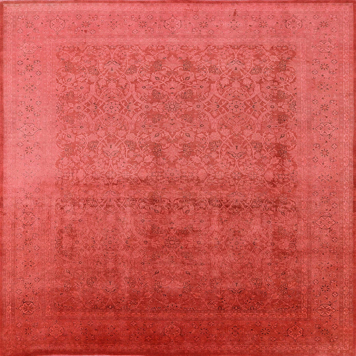 Square Mid-Century Modern Red Oriental Rug, urb1593