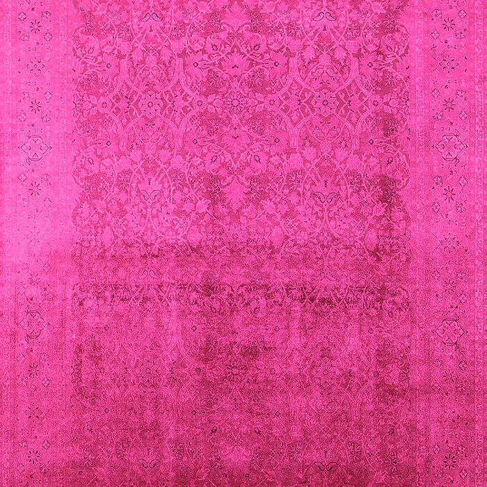 Machine Washable Oriental Pink Industrial Rug, wshurb1593pnk