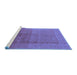 Sideview of Machine Washable Oriental Blue Industrial Rug, wshurb1593blu