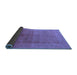 Sideview of Oriental Blue Industrial Rug, urb1593blu