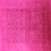 Square Oriental Pink Industrial Rug, urb1593pnk