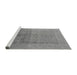 Sideview of Machine Washable Oriental Gray Industrial Rug, wshurb1593gry